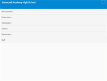 Tablet Screenshot of kenwoodacademy.org